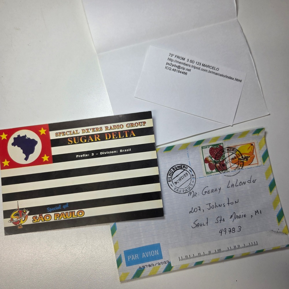 Special DXers Radio Group Sugar Delta Sao Paulo Brazil QSL Card 2000
